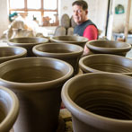 Gabriel Nichols in his workshop 2018
